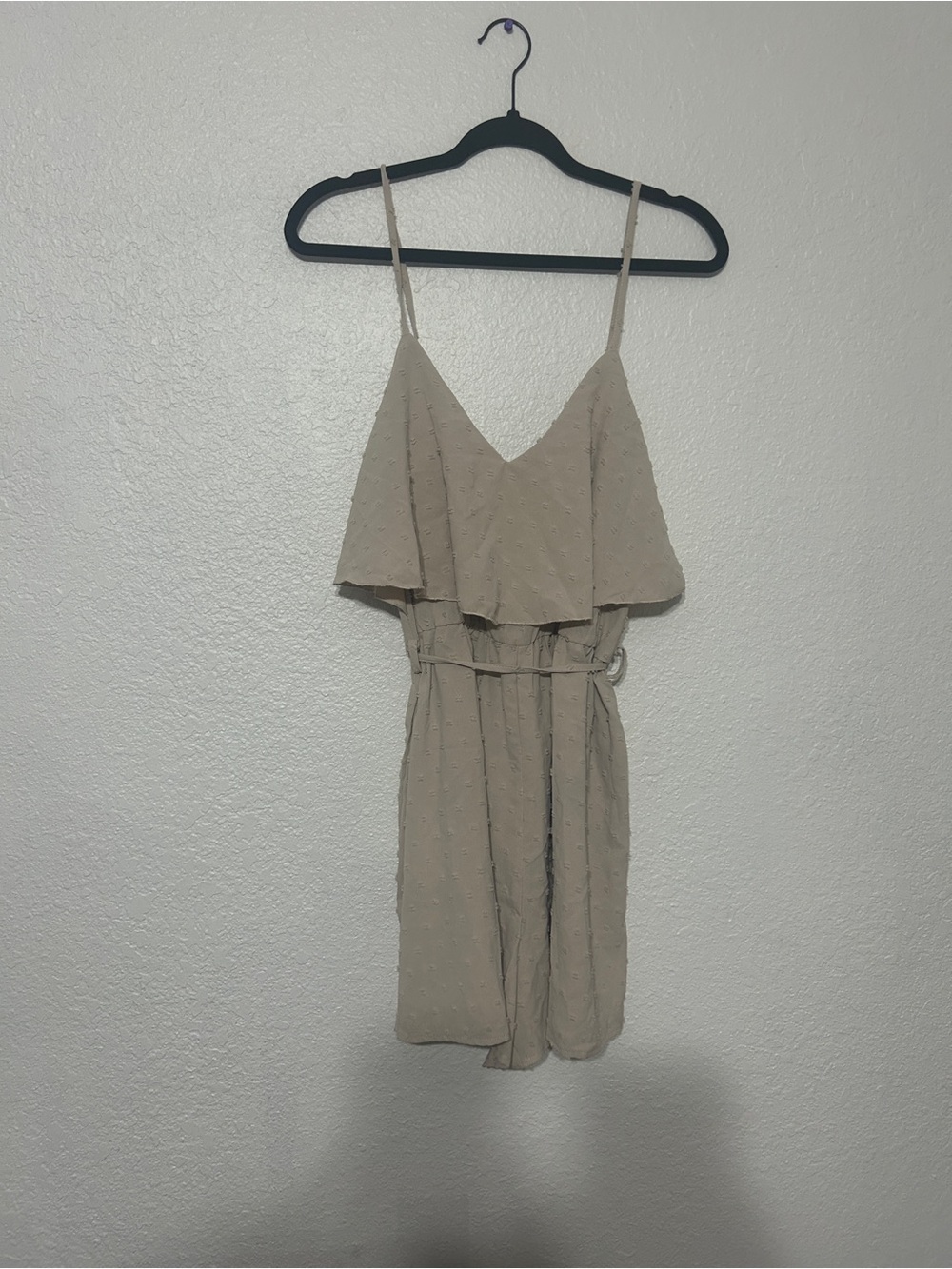 Beige Ruffle Romper - Picture 2 of 3